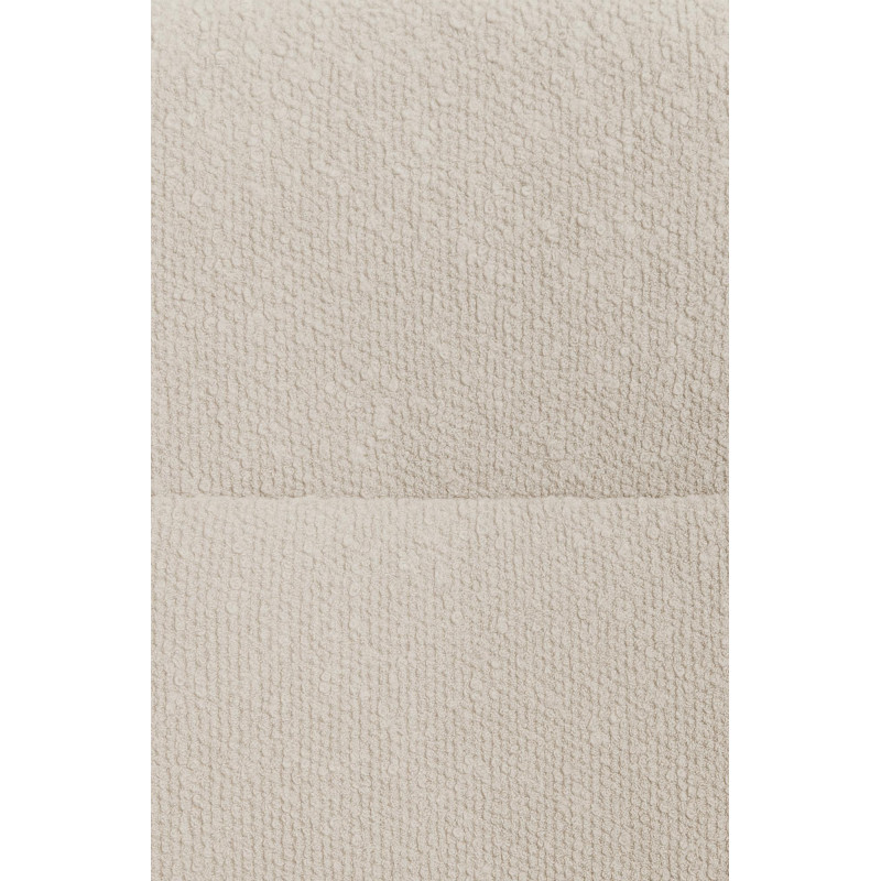 Chaise de salle à manger Merlinda en tissu Teddy crème