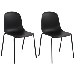 Lot de 2 chaises Hardin en noir