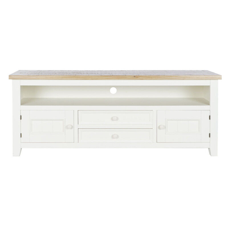 Meubles de télévision DKD Home Decor Beige Naturel Bois de paulownia 134,5 x 35 x 55 cm