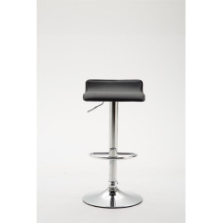 Tabouret de bar Dyn V2 en cuir synthétique chromé noir