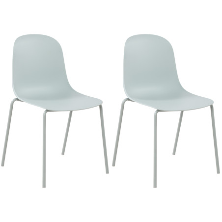 Lot de 2 chaises Hardin, turquoise