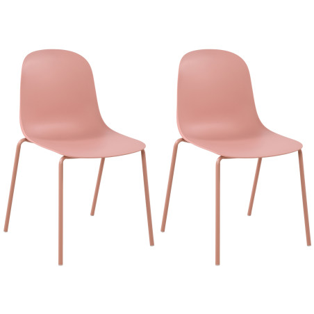 Ensemble de 2 chaises Hardin, roses