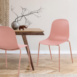 Ensemble de 2 chaises Hardin, roses
