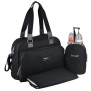 Baby on board- sac a langer - sac urban classic black - 2 compartiments a large ouverture zippée - 7 poches - sac repas - tapis 