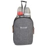 Baby on board- sac a langer - sac titou Gris chiné  - 2 compattiments 8 poches - sac repas - tapis a langer sac linge sale attac