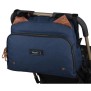 Baby on board-sac a langer -sac titou bleu denim - 2 compartiments 8 poches - sac repas - tapis a langer sac linge sale attaches