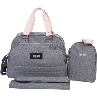 BABY ON BOARD Sac a langer URBAN Sweet Pink - gris/rose