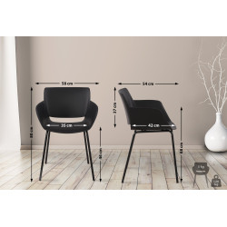 Lot de 2 chaises Alpena en noir