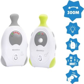 BADABULLE Baby Online 300m+ Babyphone Audio avec Veilleuse