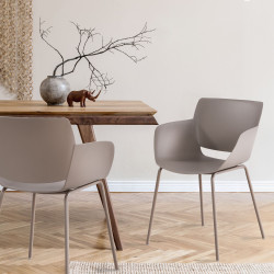 Lot de 2 chaises Alpena en taupe