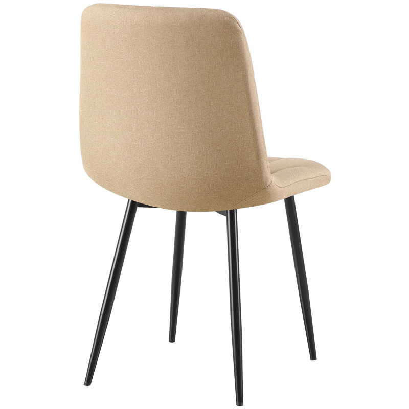 Lot de 2 chaises de salle à manger en tissu Clairton taupe