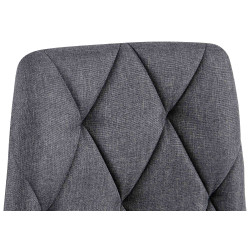 Lot de 2 chaises de salle à manger Clairton en tissu gris foncé