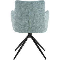 Chaise de salle à manger Jonah, tissu turquoise