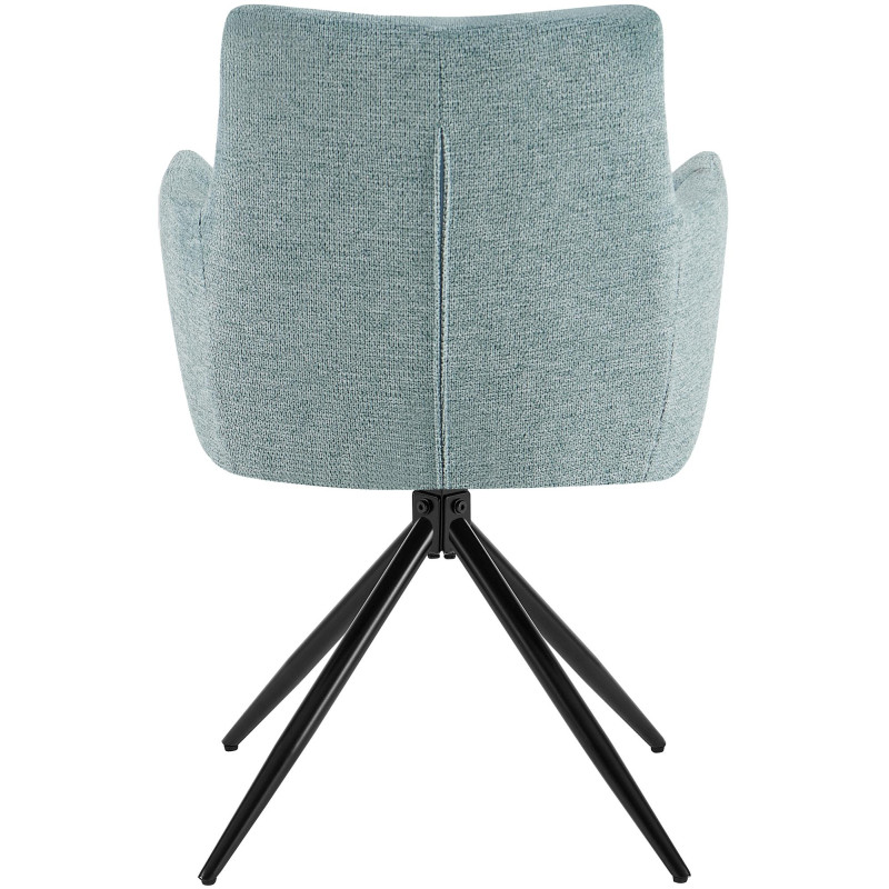 Chaise de salle à manger Jonah, tissu turquoise