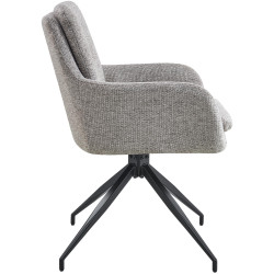 Chaise de salle à manger Pickett en tissu taupe