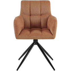 Chaise de salle à manger Jonah en tissu orange