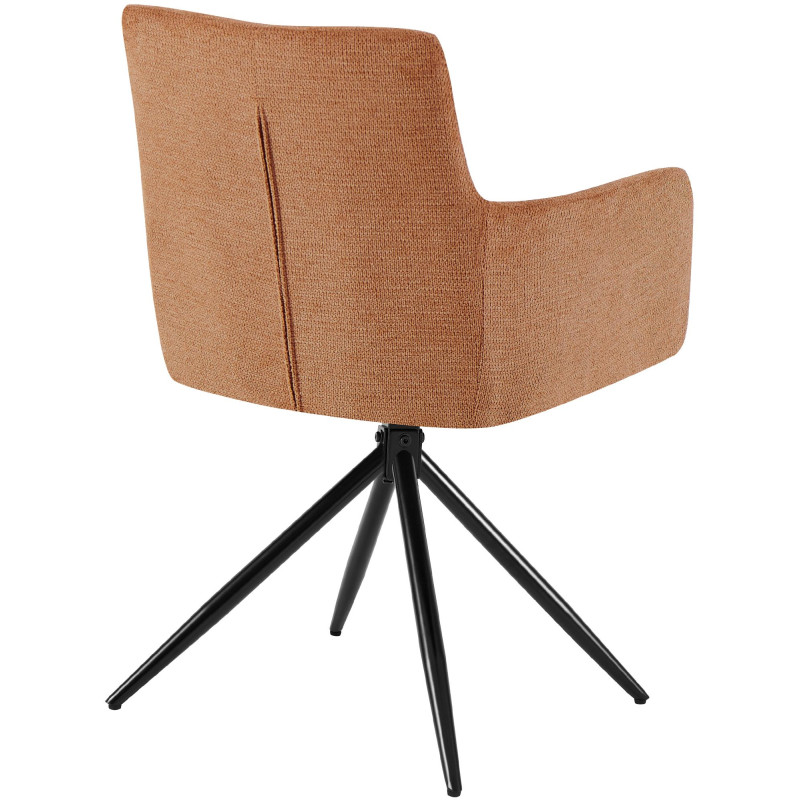 Chaise de salle à manger Jonah, tissu orange