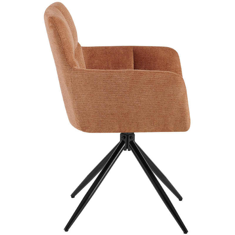 Chaise de salle à manger Jonah en tissu orange