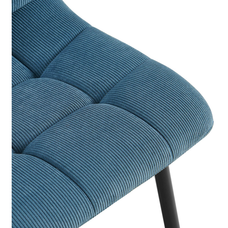 Ensemble de 2 chaises de salle à manger Tilde Cord bleu