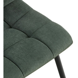 Lot de 2 chaises de salle à manger Tilde Cord vert