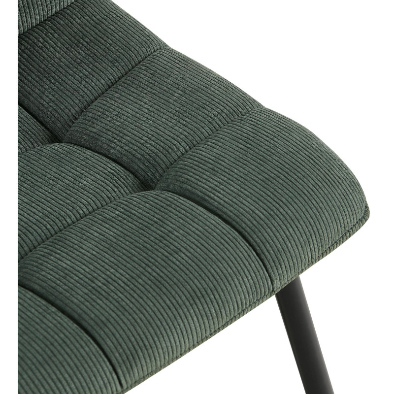 Lot de 2 chaises de salle à manger Tilde Cord vert