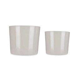 Set de pots Ibergarden CILINDRO-22-27-G Gris Argile Ø 22 cm Ø 27 cm 22 x 22 x 19 cm 27 x 27 x 23 cm 2 Pièces