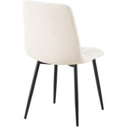 Lot de 2 chaises de salle à manger Tilde Cord couleur crème