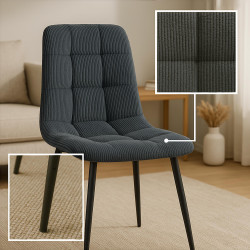 Ensemble de 4 chaises de salle à manger Tilde Cord noir