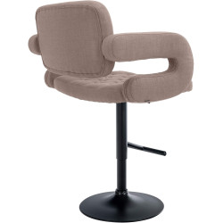 Tabouret de bar Dublin FABRIC noir taupe