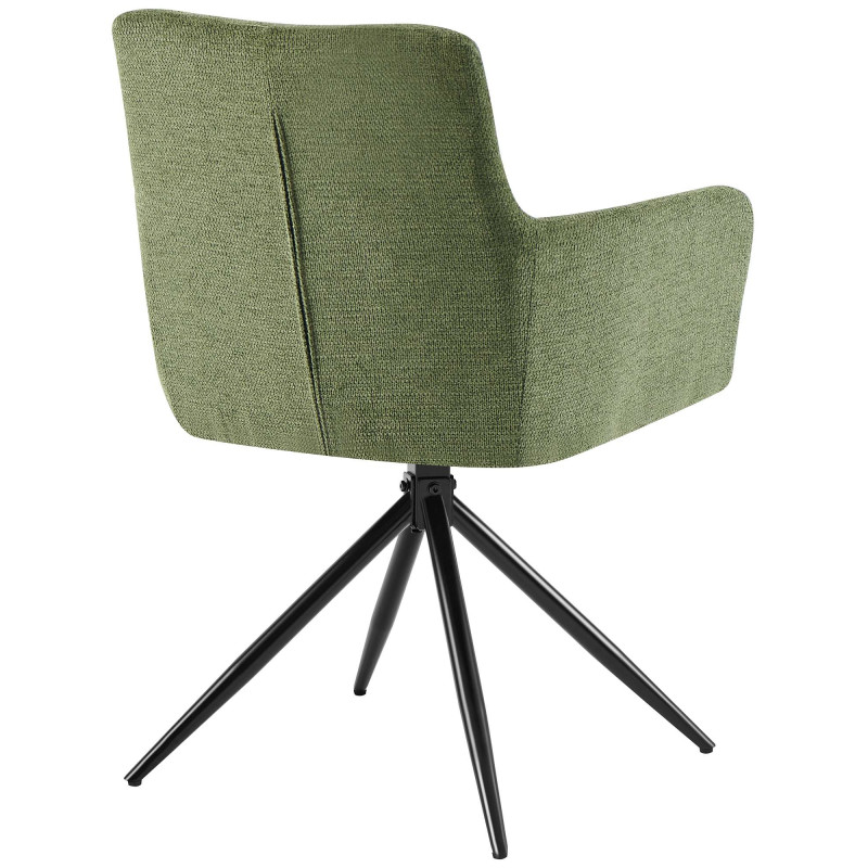 Lot de 2 chaises de salle à manger Jonah en tissu vert