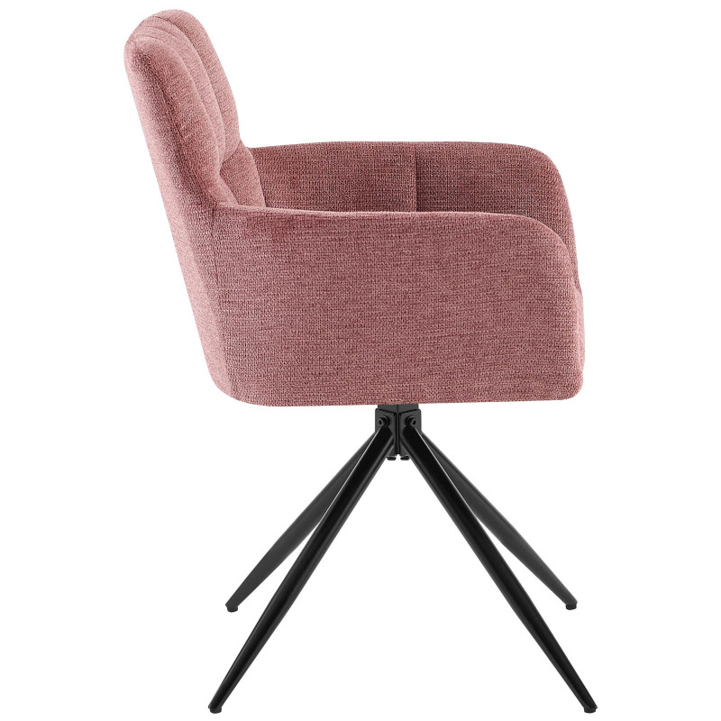 Lot de 2 chaises de salle à manger Jonah en tissu rouge rubis