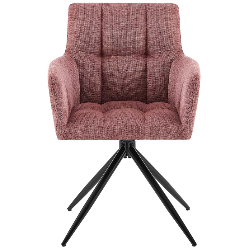 Ensemble de 2 chaises de salle à manger Jonah, tissu rouge rubis