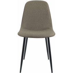 Ensemble de 2 chaises de salle à manger Maryam, tissu taupe