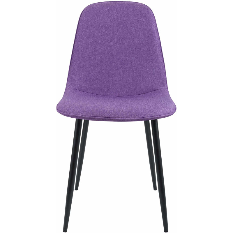 Lot de 2 chaises de salle à manger Maryam en tissu violet