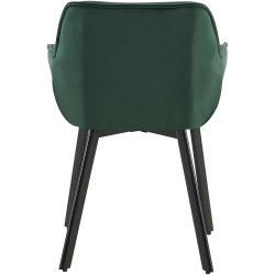 Lot de 2 chaises de salle à manger Antigo velours vert