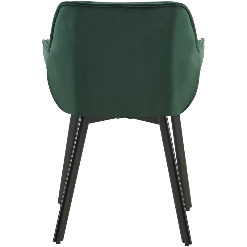 Lot de 2 chaises de salle à manger Antigo velours vert