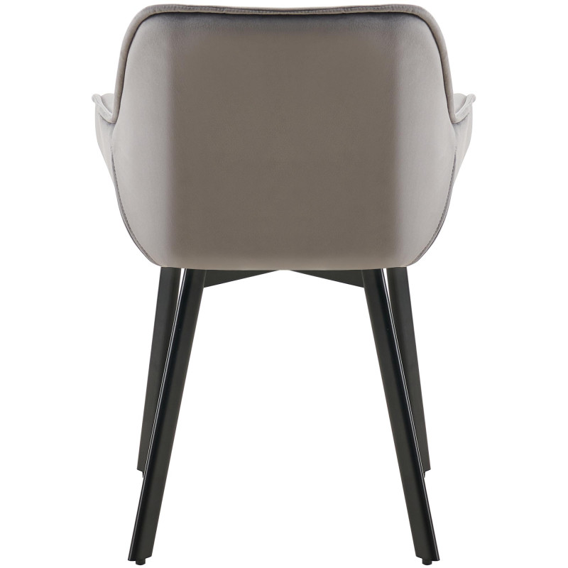 Ensemble de 2 chaises de salle à manger Antigo en velours gris foncé