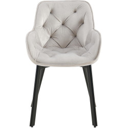 Ensemble de 2 chaises de salle à manger Antigo en velours gris