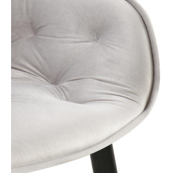 Ensemble de 2 chaises de salle à manger Antigo en velours gris