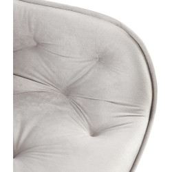 Lot de 2 chaises de salle à manger Antigo velours gris