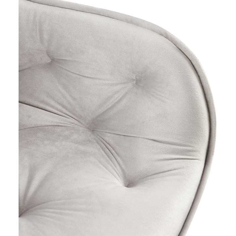 Ensemble de 2 chaises de salle à manger Antigo en velours gris