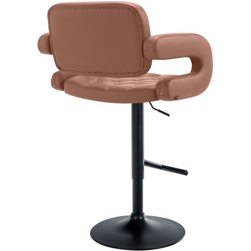 Tabouret de bar Dublin noir cognac