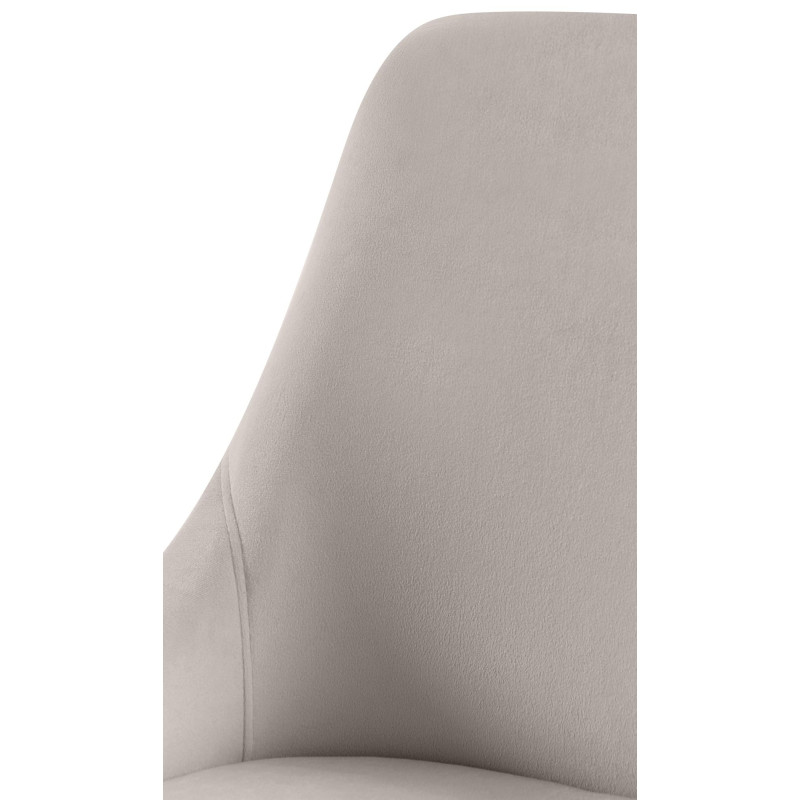 Ensemble de 2 chaises de salle à manger Elmira en velours noir et gris