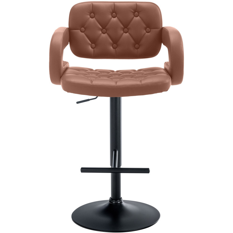 Tabouret de bar Dublin noir cognac