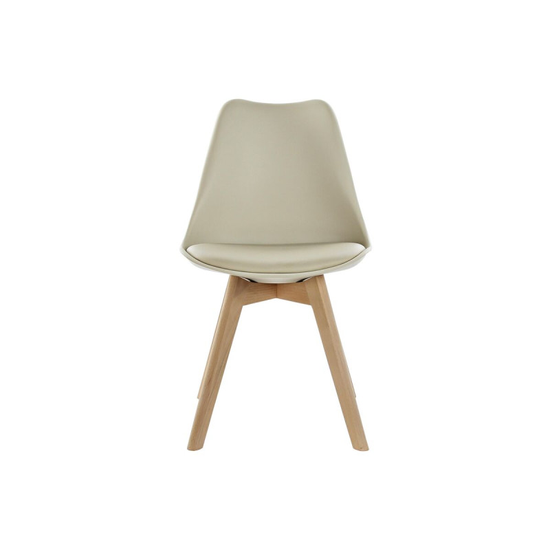Chaise DKD Home Decor 48 x 54 x 82 cm Beige polypropylène Hêtre