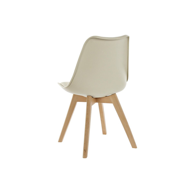 Chaise DKD Home Decor 48 x 54 x 82 cm Beige polypropylène Hêtre
