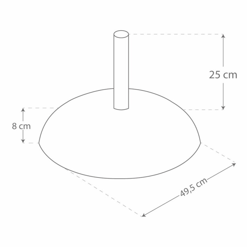 Base pour parapluie Aktive 50 x 34 x 50 cm Ciment Acier