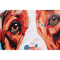Cadre Home ESPRIT Moderne Chien 80 x 3,5 x 80 cm (2 Unités)