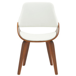 Ensemble de 2 chaises de salle à manger Vangale noyer/blanc