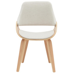 Lot de 2 chaises de salle à manger Vangale en naturel/crème